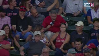 Jim Hayes checks out Ted Williams' home run seat