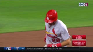 WATCH: Tommy Pham hits a ridiculously long homer to left field