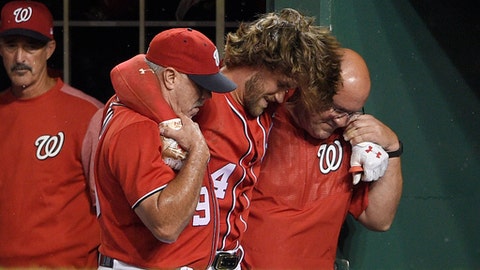 Bryce Harper has hyperextended knee, will get MRI Sunday Bryce Harper has hyperextended knee, will get MRI Sunday