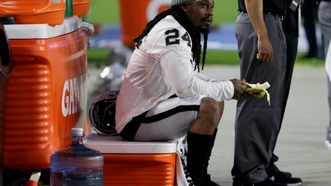 Marshawn Lynch was in prime form while answering question about anthem protests