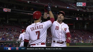 WATCH: Votto, Suarez, Schebler hit trio of 9th-inning home runs