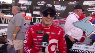 Watch Kyle Larson's post-race interview from Michigan with the Victory Lane crew