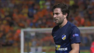 APOEL strike early to take first-leg advantage against Slavia Prague