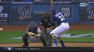 WATCH: Keon Broxton gives Brewers insurance run with solo shot
