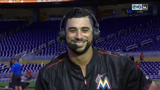 Mike Aviles the latest victim of the mischievous Marlins monkey