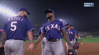 Rangers walk off field in Anaheim with 5-3 win