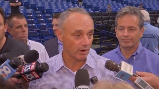 MLB commish Rob Manfred visits Tropicana Field, talks new stadium progress