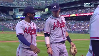 WATCH: Braves rookie Ozzie Albies starts slick double play against Rockies