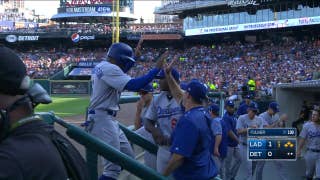 Curtis Granderson scores in Dodgers debut