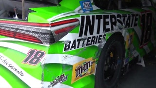 Whoops! Watch Kyle Busch hit the wall at Michigan International Speedway