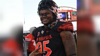 Aztec DL Noble Hall discusses his decision to change his name to honor his late father