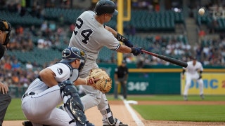 Gary Sanchez belts a solo home run off of Detroit's Jordan Zimmermann