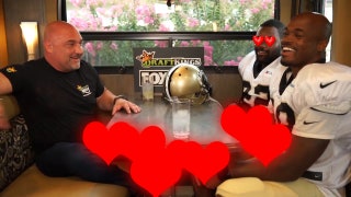 What was the first meeting between Adrian Peterson and Mark Ingram like as teammates?