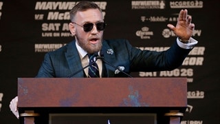 Better late than never! Conor McGregor arrived 45 mins tardy to last May-Mac presser