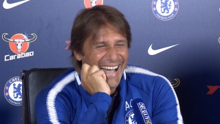 Chelsea boss Antonio Conte laughs uncontrollably about Diego Costa's 'criminal' comments