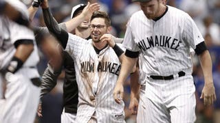 WATCH: Brewers' Sogard scores game-winning run on wild pitch