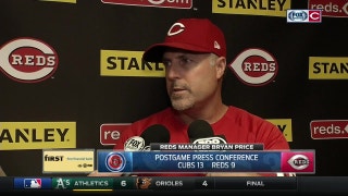 Bryan Price on Bailey's injury, Reds' roller-coaster bullpen