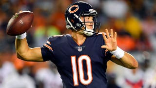 Mitch Trubisky connects for a 45-yard touchdown pass as the Bears roll to a win