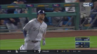 WATCH: Santana's 26th homer powers Brewers past Pirates