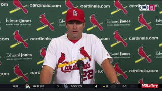 Matheny, a former catcher, on watching Yadi get hurt: 'I hate it'