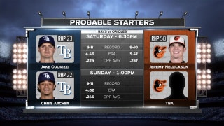 Jake Odorizzi heads to the bump as Rays remain in Baltimore