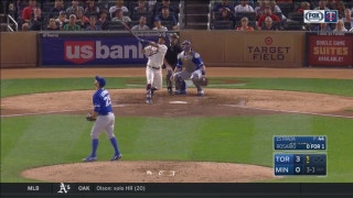 WATCH: Rosario, Escobar hit solo shots in loss to Jays
