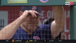 Reds' Luke Farrell earns a tip of the cap from his dad