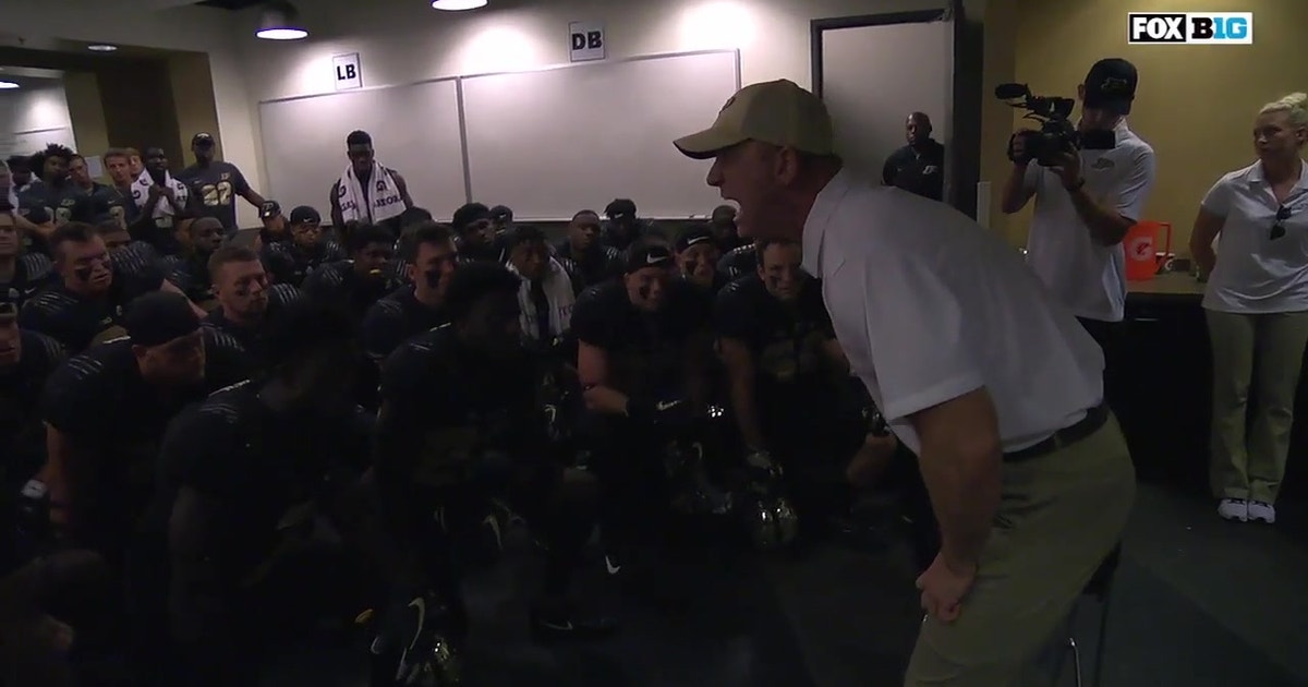 Purdue Head Coach Jeff Brohm fires up his team ahead of their matchup with Michigan (VIDEO) | FOX Sports