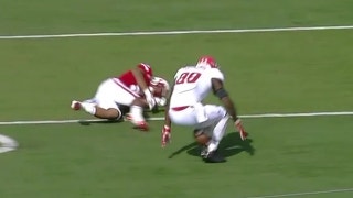 Rutgers' Jerome Washington comes up with incredible 'butt-catch' behind his legs
