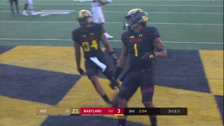 Terps' Max Bortenschlager connects with D.J. Moore for the 20-yard TD