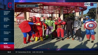 Indians rookies don superhero costumes on dress-up day