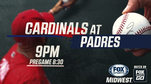 Martinez throws 3-hitter, Cardinals beat Padres
