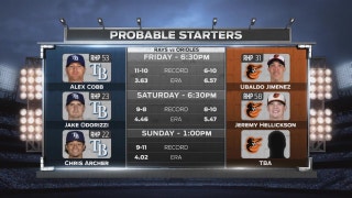 Cobb takes the mound for game 2 of Rays vs. Orioles