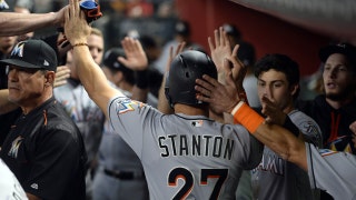 WATCH: Giancarlo Stanton inches closer to Maris, blasts 57th HR