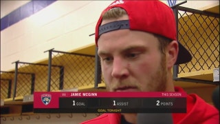 Panthers winger Jamie McGinn disappointed by turnovers Tuesday night