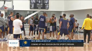 Nate McMillan mic'd up at Pacers practice