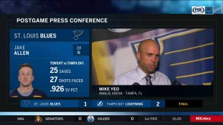 Mike Yeo after Blues' loss to Lightning: 'We made it way too easy on their goalie'