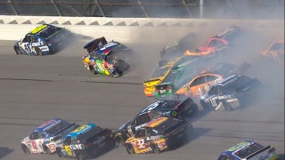 17 cars and multiple playoff drivers taken out in massive crash | 2017 TALLADEGA