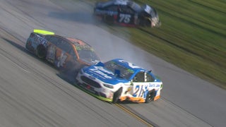 Ryan Blaney and Kevin Harvick taken out in late wreck | 2017 TALLADEGA