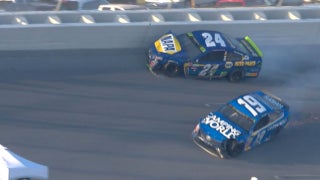Chase Elliott and Daniel Suárez trigger late multi-car wreck | 2017 TALLADEGA