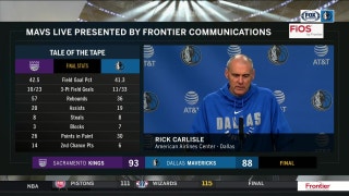 Rick Carlisle with an update on Dennis' injury in loss