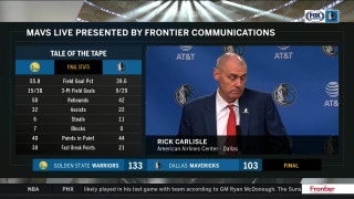 Rick Carlisle on good 2nd quarter despite loss to Golden State