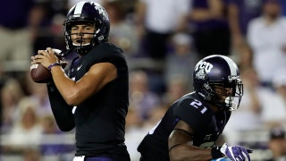 Kenny Hill launches a 67-yard strike to John Diarse for a touchdown, TCU Horned Frogs up 24-0