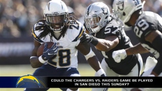 Where are the Chargers and Raiders going to play Sunday?