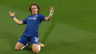David Luiz scores a beautiful curler to put Chelsea ahead 1-0