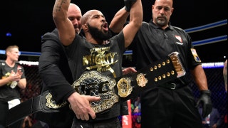 Demetrious Johnson’s reaction after breaking Anderson Silva’s record
