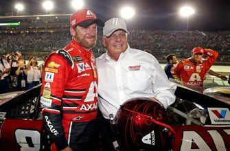 Dale Earnhardt Jr. shares special moment with Rick Hendrick after his last race | NASCAR VICTORY LANE