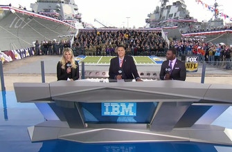The FOX NFL Kickoff crew offers a Salute to Service live from the Norfolk Naval Station