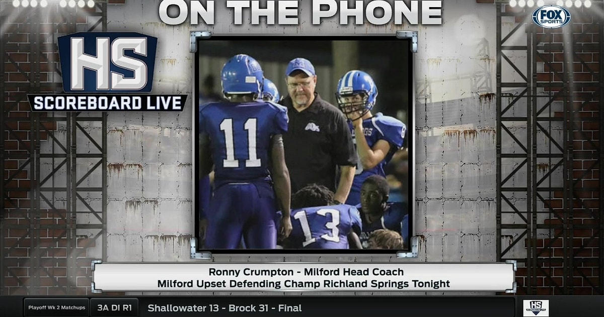 Ronny Crumpton Milford Head Coach High School Scoreboard Live