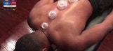 Bengals defensive back KeiVarae Russell gets cupping therapy to recover after the game | PROcast